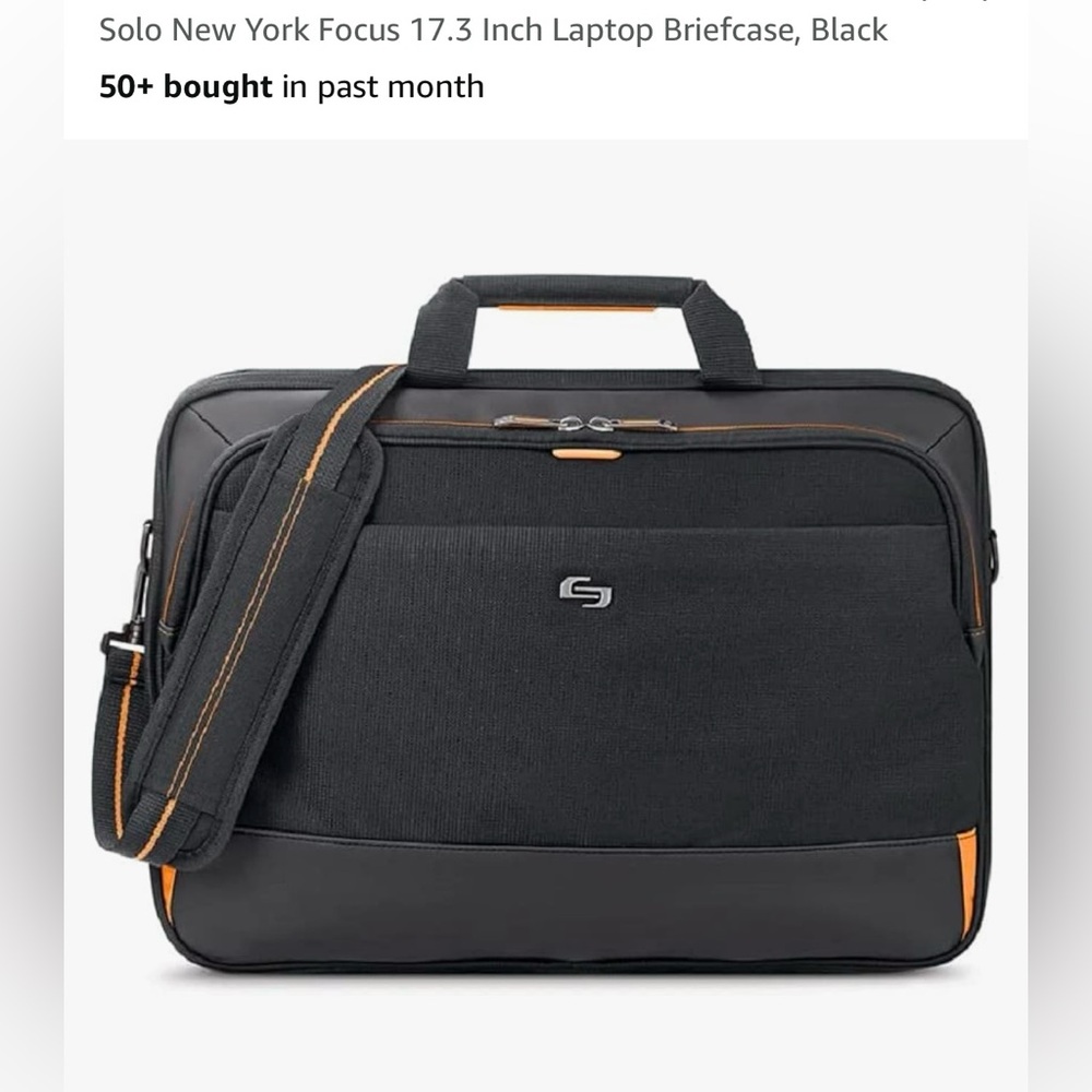 NWOT Solo New York Laptop Bag 17.3 inch